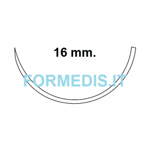 SUTURA IN SETA ago 16 mm. 1/2 cerchio cilindrico USP 4/0 12 pz